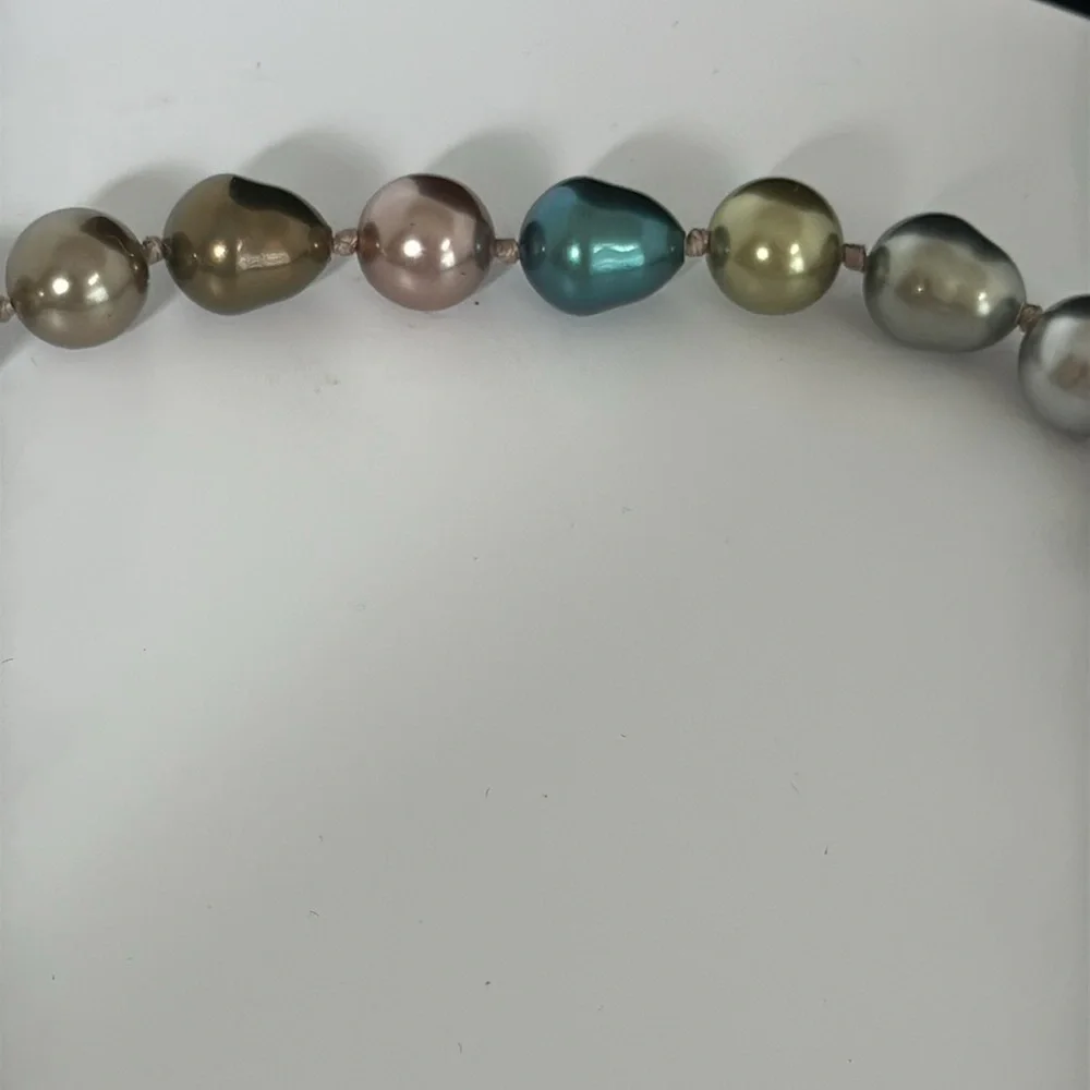 Elegant 925 Silver Real Exquisite Pearls Necklace